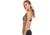 Roxy Fitness Pt Crop Top Bra - Women's, True Black Beetle Stripes, Medium, ERJX303976-KVJ5-M