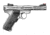 Ruger Mark III Hunter Pistol, .22 Long Rifle, 4.5 in barrel, stainless steel frame, Crimson Trace Lasergrips grip, blowback operated semi-auto, fiber-optic front, V-notch adj. rear, 10 round magazine, Mark III HT-45-1-FRRMPG