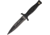 RUI Tactical Boot Dagger, black titanium finish stainless double edge dagger, Grooved black rubberized handle RUI31699