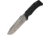 RUI Tactical Fixed Blade Knife, 5.5in, Drop Point, Black Rubber Handle RUI32072