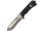 RUI Tactical Fixed Blade Knife, 5.75in, Drop Point, Black Rubber Handle RUI32070