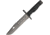 RUI Tactical Knife Fixed Blade Knife, 7in, Black Rubberized Handle RUI32067