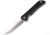 RUIKE Hussar P121 Linerlock Black Folding Knife,3.75in,Standard Edge,Satin, Black, G10 Handle, P121-B