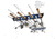 Rush Creek Creations 8 Rod Wall/Ceiling Rack, Blue, 23 x 3 x .6, 38-4077