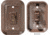 RV Designer Contoured DC Wall Plate Switch On/Off - Triple, Brown, S659