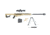 RW Minis .50 Cal Rifle, Replica 1/3 scale, non-firing model, Tan, RWFDE50