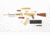 RW Minis AK-47, Replica 1/3 scale, non-firing model, Gold, RWGLDAK47