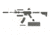 RW Minis AR-15, Replica 1/3 scale, non-firing model, Black, RWBLK15