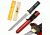 Ryumon Fixed Blade, 17in, High Carbon Damascus Steel Blade, Cotton Wrapped With Real Ray Skin Handle RY-3046