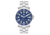 Smith &amp; Bradley Watches Atlantis A2 Ceramic Automatic Watch, 44mm Silver 316L Stainless Steel Case, Blue Dial, Unisex, ATC301