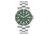 Smith &amp; Bradley Watches Atlantis A2 Ceramic Automatic Watch, 44mm Silver 316L Stainless Steel Case, Green Dial, Unisex, ATC303