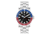Smith &amp; Bradley Watches Atlantis A2 Ceramic Quartz Watch GMT, 44mm Silver 316L Stainless Steel Case, Pepsi Dial, Unisex, ATC202