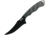 S-TEC Fixed Blade Knife, 9in Overall, 4.25in Black SS Blade, Black Finger Grooved G10 Handle, Black Nylon Sheath, T25139BK