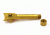 S3F Solutions Glock 43 Drop In Match Grade Barrel Threaded/ Fluted, Titanium Nitride, Gold, S3FG43T/FTiN