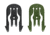 Safariland Model 6004-16 Molle Locking System Accessory Locking Fork Mls 16, Black, OD Green
