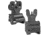 Samson Aluminum Top Mounted Deployable Front and Rear Sight, AR-15, A2 Extended Height Front, Black, QF-EXT-A2-A2 PKG