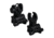 EDEMO Samson Manual Top Mounted Deployable Front and Rear Sight, Black, FFS-FRS-SP PKG, EDEMO1