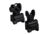 Samson Top Mounted Deployable Front and Rear Sight, Black, QF-EXT-A2-SP PKG