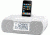 Sangean AM/FM-RDS Digital Atomic Clock Radio with iPod Dock, Large LCD Display, White RCR-10 WH