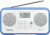 Sangean PR-D19 FM Stereo/AM Portable Radio, White/Blue PR-D19BU