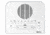 Sangean HD AM/FM-RBDS Digital Tuning Clock Radio w/USB Phone Charging, White, Small, HDR-15
