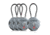 Savior Equipment 3 Digit Cable Lock, 4 Pack, Gray, Small, LK-ROUND-GS-FOURPK