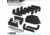 Savior Equipment 6 Slot Pistol Rack, Black, 12.5 x 7 x 9.5, RK-HAND-XSIX-BK