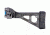 SB Tactical Side Folding Brace SBT5KA, Aluminum MP5 Adapter, QD, Black, SBT5KA-01-SB