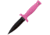 Schrade Double Edge Boot Knife, 7 in, Pink Handle, Plain, Leather, SCHF19P