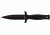 Schrade Double Edge Boot Knife, 7 in, BLK Handle/Plain, Leather, SCHF19