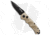 Schrade Mini Extreme Survival Automatic Folding Knife, 2.50in, Stainless Steel, Spear Point Blade, Aluminum Tan Handle, SC60MBR, Black/Tan, 6.25in, BHQ-26181