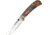 Schrade Old Timer Linerlock Ironwood Folding Knife, Old Timer, 4in Closed, 3in Satin SS Blade, Thumb Stud, Pocket Clip, Ironwood And Nickel Silver Handle, 1100028