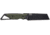 Schrade Outback Cleaver Fixed Blade Knife, 3.6in, AUS-8 Steel, Cleaver Blade, Black/Green Overmolded Handle, 1182498
