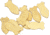 Schrade Plain Shield, Fish Design, Brass Finish, 1/2in Overall, No Embossing, Package Of 10, S436