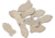 Schrade Plain Shield, Fish Design, Nickel Silver Finish, 1/2in Overall, No Embossing, Package Of 10, S452