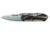 Schrade SCHA7 Mini MAGIC, Brown Alum. Handle, BLK Plain, SCHA7SMBR