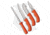 Schrade Ot Hunter Combo Orange Rubber Fixed Blade Knife Set, Red Handle, Red/Steel, One Size, BHQ-206590