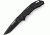 Schrade Utility Folder, 3.1 in. Rubber Inlay, Drop, Blk Blade, Plain SCH202