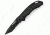Schrade Utility Folder, 3.1 in. Rubber Inlay, Tanto, Black Combo SCH201TS