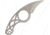 Schwartz Tactical ST La Griffe Fixed Blade Knife, 2in, Stonewash, Skeletonized Handle SWZ15