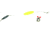 Sea Striker Flounder Rig, 25&quot; 40lb Mono, #4 Nickel Blade, 2 1/2&quot; Yellow Cork, 1-1/4oz Cigar Weight, Packaged, F5Y