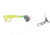 Sea Striker Fluke Squid Rig, 2/0 Wide Gap Hook, 3-Way &amp; Snap Yel, N8563Y-20N