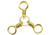 Sea Striker Interlock Snap Swivel Brass 3-Way Swivel Size 3 6 pack, SSTWS3-6