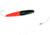 Sea Striker Rigged Cedar Plug 6&quot;, 10/0 Hook, 8 Ft 150 Lb Mono Leader, Black/Fluorescent Red, 895