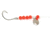 Sea Striker Snelled Hooks Nickel Wide Gap, Nickel Spinner, 12in Leader, Red Beads, Size 3/0, 4 per Pack, S503R-3/0