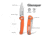 SENCUT Glenspar Thumb Stud &amp; Crossbar Lock Knife Orange G10 Handle 3.45inch Satin Finished 9cr18mov Blade