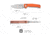 SENCUT Glenspar Thumb Stud &amp; Crossbar Lock Knife Orange G10 Handle 3.45inch Satin Finished 9cr18mov Blade