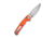 SENCUT Glenspar Thumb Stud &amp; Crossbar Lock Knife Orange G10 Handle 3.45inch Satin Finished 9cr18mov Blade
