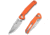 SENCUT Glenspar Thumb Stud &amp; Crossbar Lock Knife Orange G10 Handle 3.45inch Satin Finished 9cr18mov Blade
