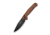 SENCUT Glenspar Folding Knife, 3.45in, 9Cr18MoV, Clip Point Blade, Canvas Micarta Brown Handle, S25046-3